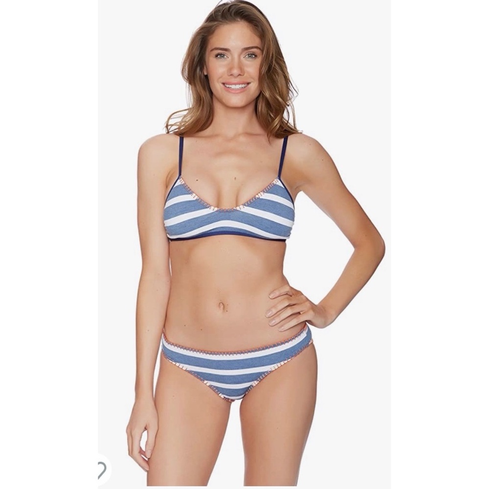 Splendid Blue Stripe Bikini Set